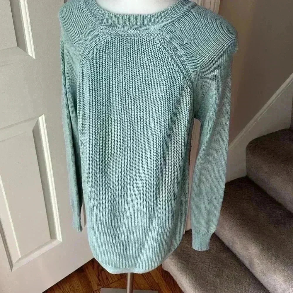 Size M RD Style light blue Rowca Cotton blend crew sweater - Picture 4 of 6